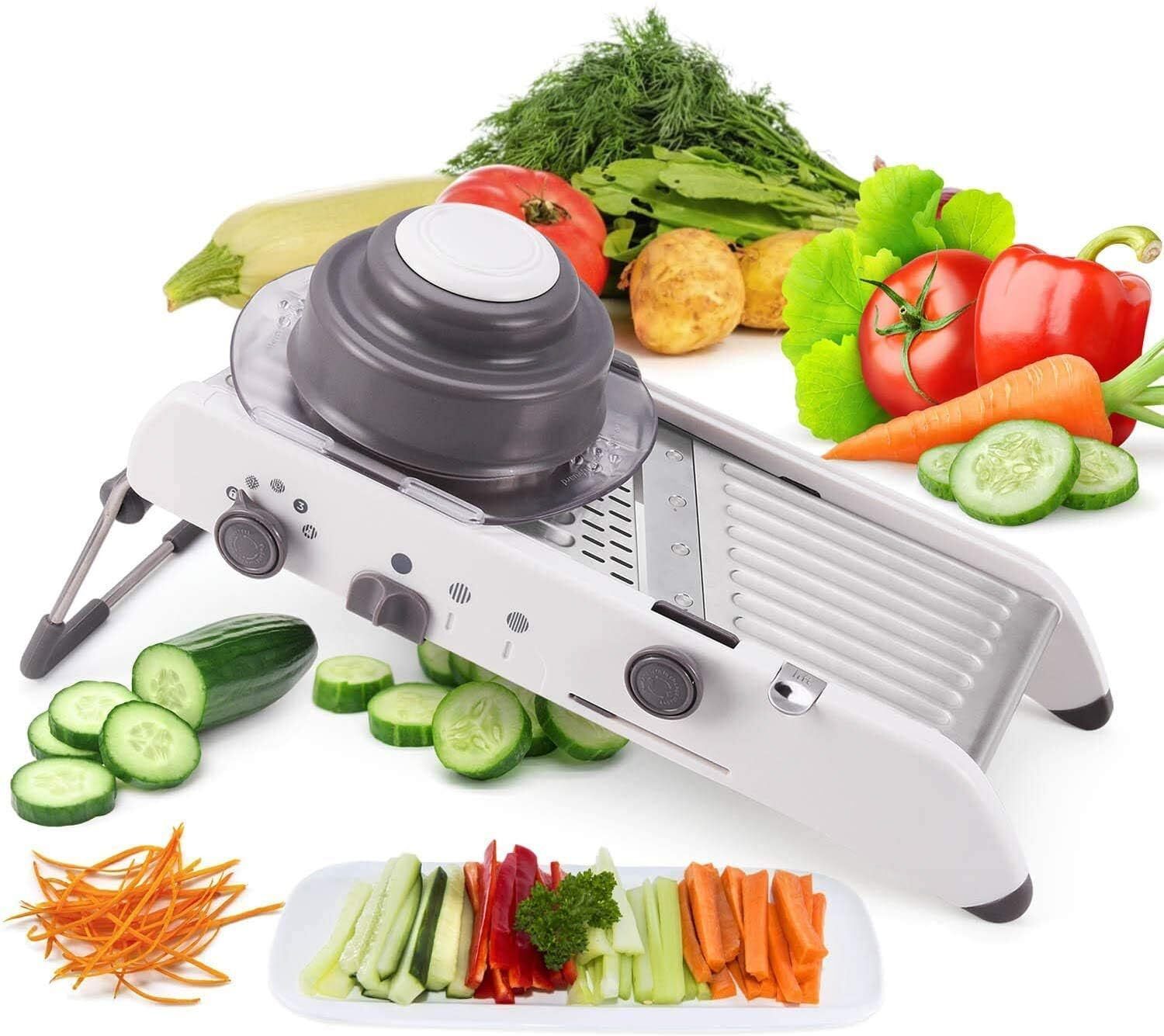 Adjustable Stainless Steel Mandolin Slicer Manual Kitchen Cutter with 18 Slice Electric Vegetable Slicer-image-35