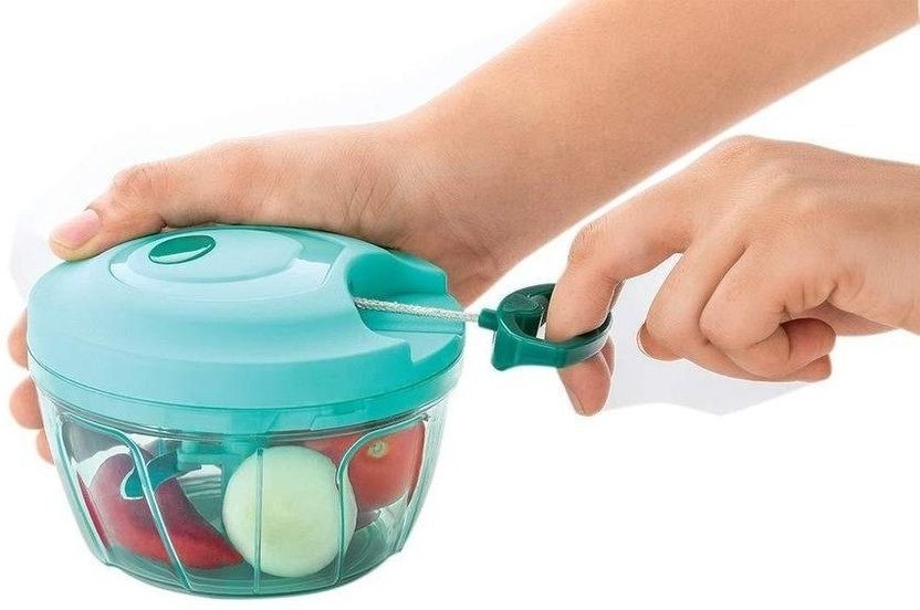 3 Stainless Steel Blade, powerful mini handy quick Electric Vegetable & Fruit Chopper-image-22