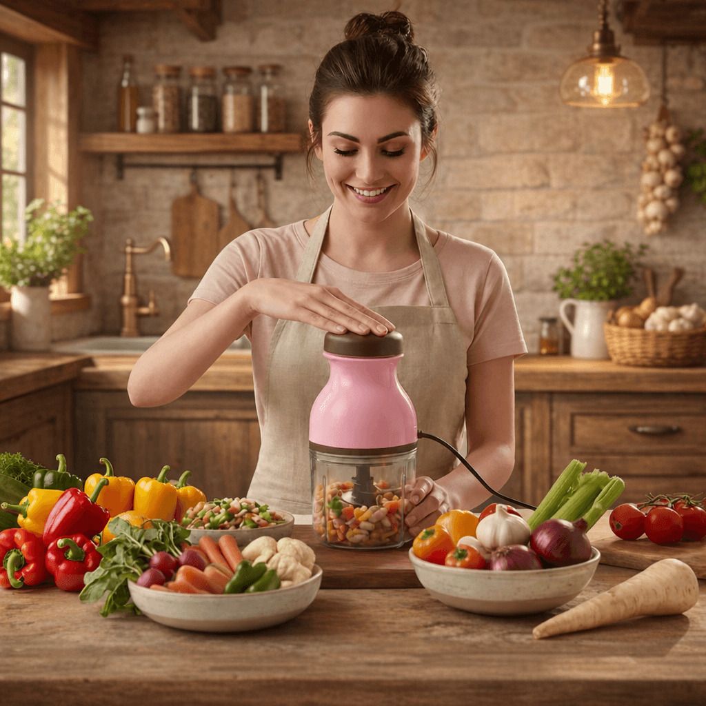 Electric Vegetable Chopper and Mini Food Processor for Kitchen Cleaning Electric Vegetable & Fruit Chopper-image-46
