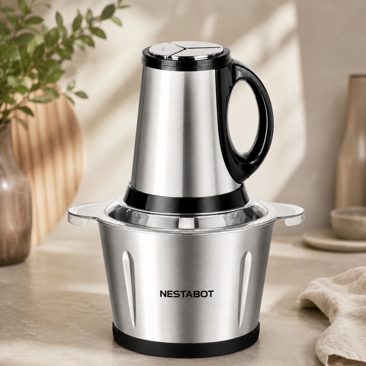 Multifunction Electric Food Chopper Stainless Steel Meat Grinder 2L Electric Vegetable & Fruit Chopper-image-18