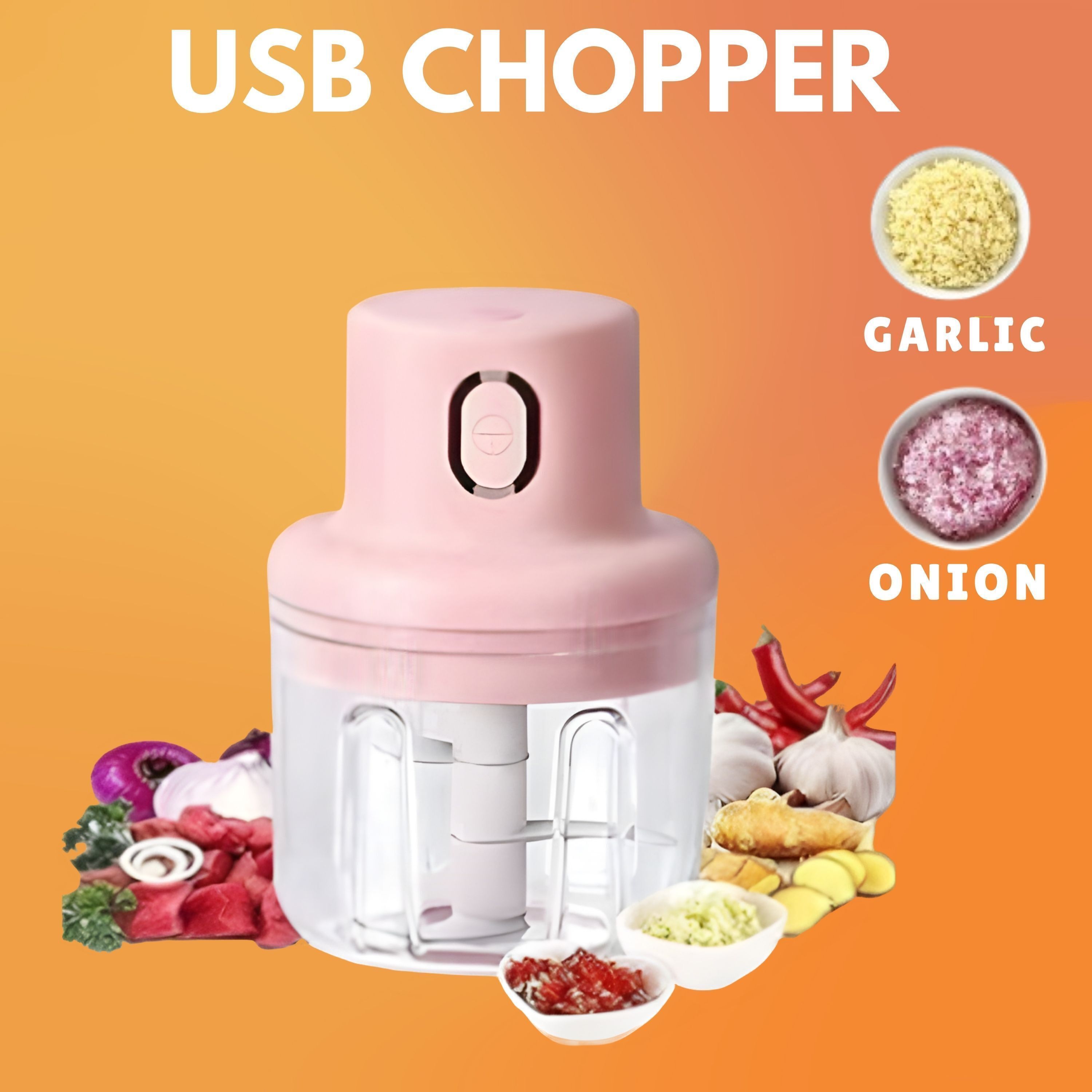 radhe Electric Chopper, Rechargeable Chopper for Kitchen Vegetable & Onion Garlic C219 Electric Vegetable & Fruit Chopper-picture-18