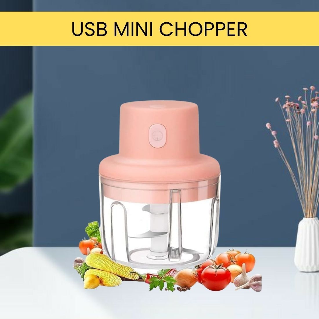 mst goldi Mini Rechargeable Chopper, Electric Chopper for Onion, Garlic and VegetableB269 Electric Vegetable & Fruit Chopper-picture-31