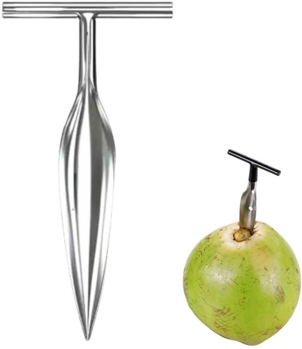 Stainless Steel T-Handle Coconut Opener Tool Electric Coconut Chopper