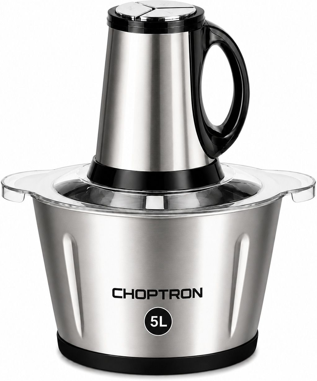 CHOPTRON 5L Electric Food Chopper with Stainless Steel Bowl & 6 Blades Electric Vegetable & Fruit Chopper-picture-27