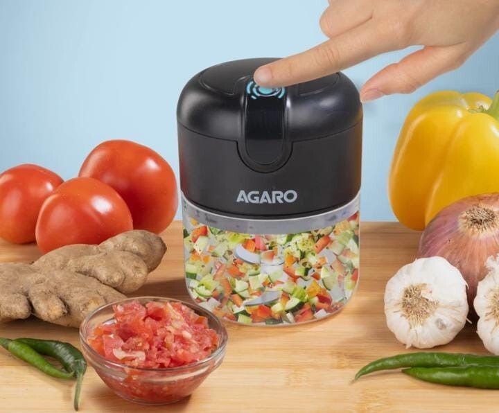 nelg by agaro AGARO MINI ELITE CHOPPER WITH CHARGE CORD AND POWERFUL BLADE Electric Vegetable & Fruit Chopper-picture-12