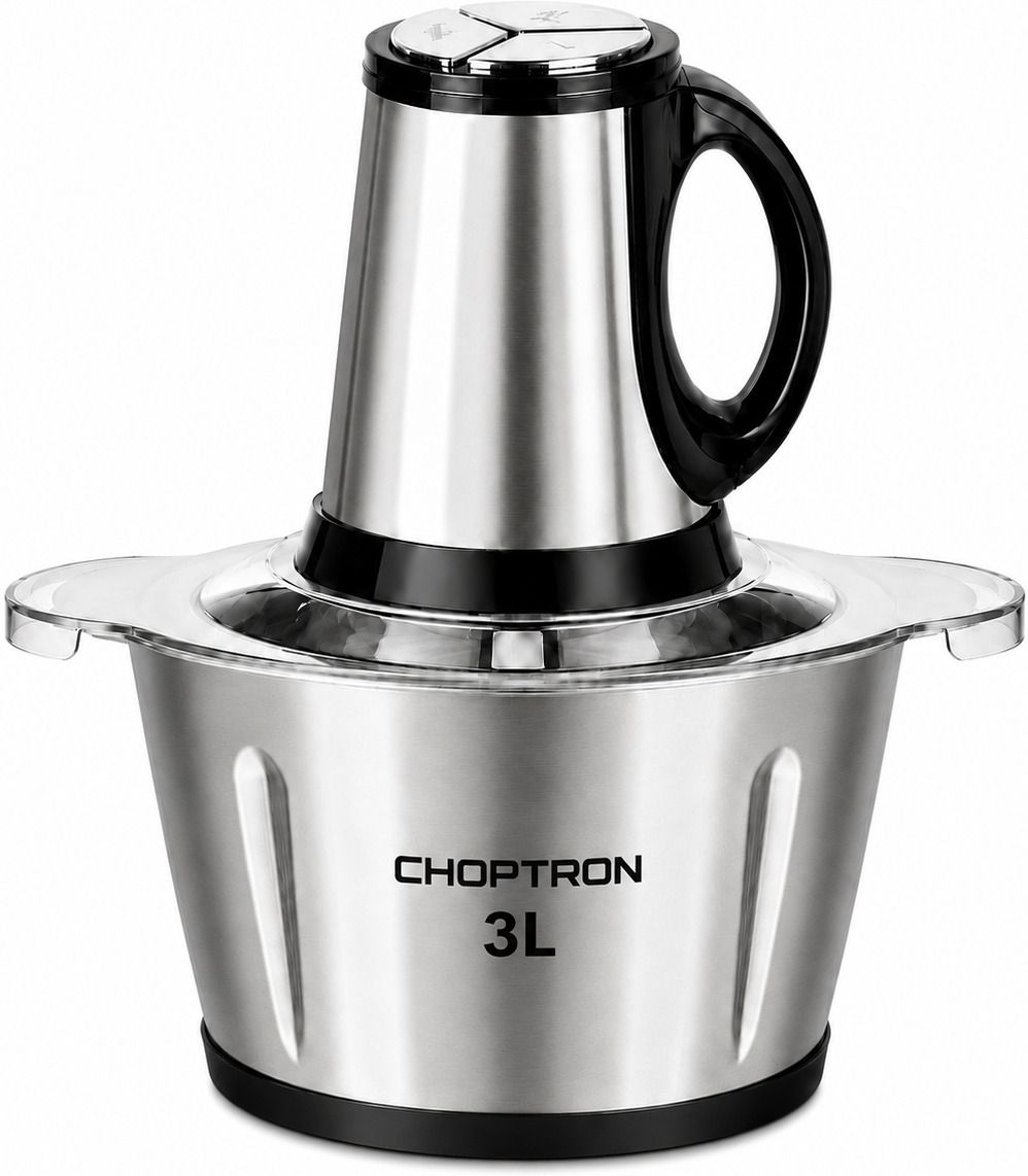 3L Electric Food Chopper with Stainless Steel Bowl & 4D Blades Electric Vegetable & Fruit Chopper-image-31