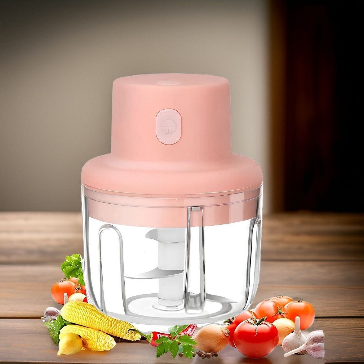 N01-A94_Chopper Wireless Mini Garlic Chopper: 250ml Capacity Electric Vegetable & Fruit Chopper-image-4