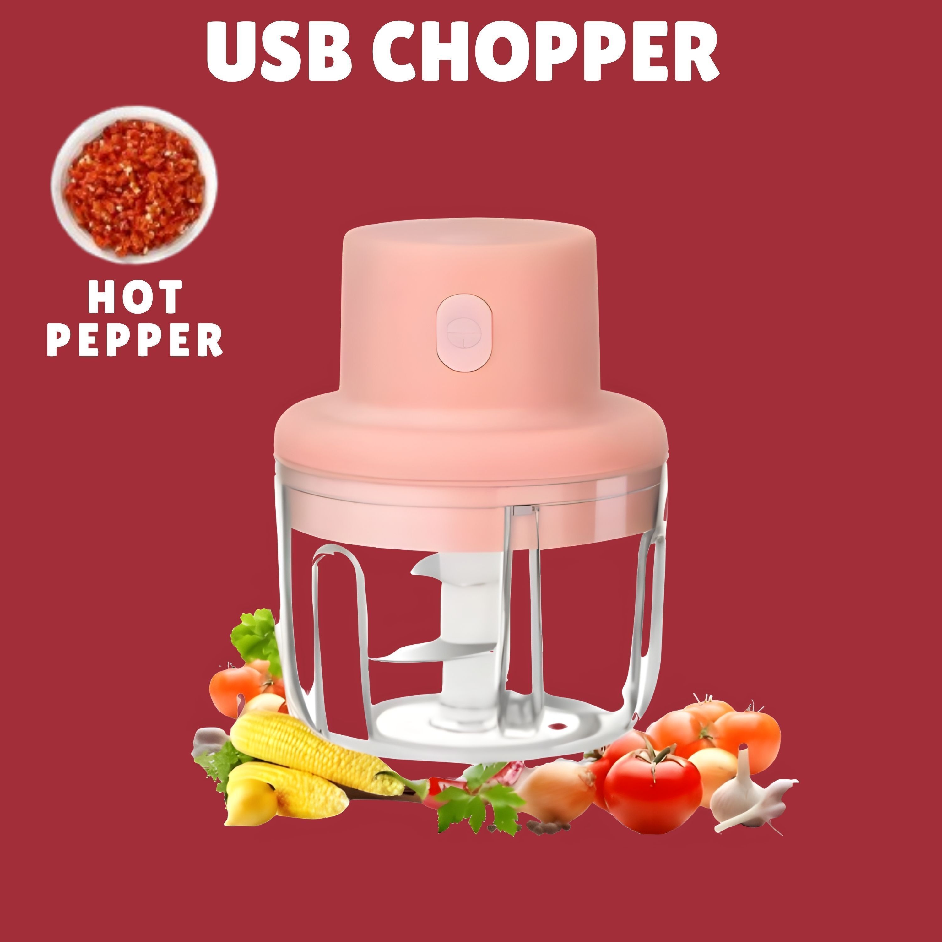 radhe Electric Chopper, Rechargeable Chopper for Kitchen Vegetable & Onion Garlic J20 Electric Vegetable & Fruit Chopper-picture-36