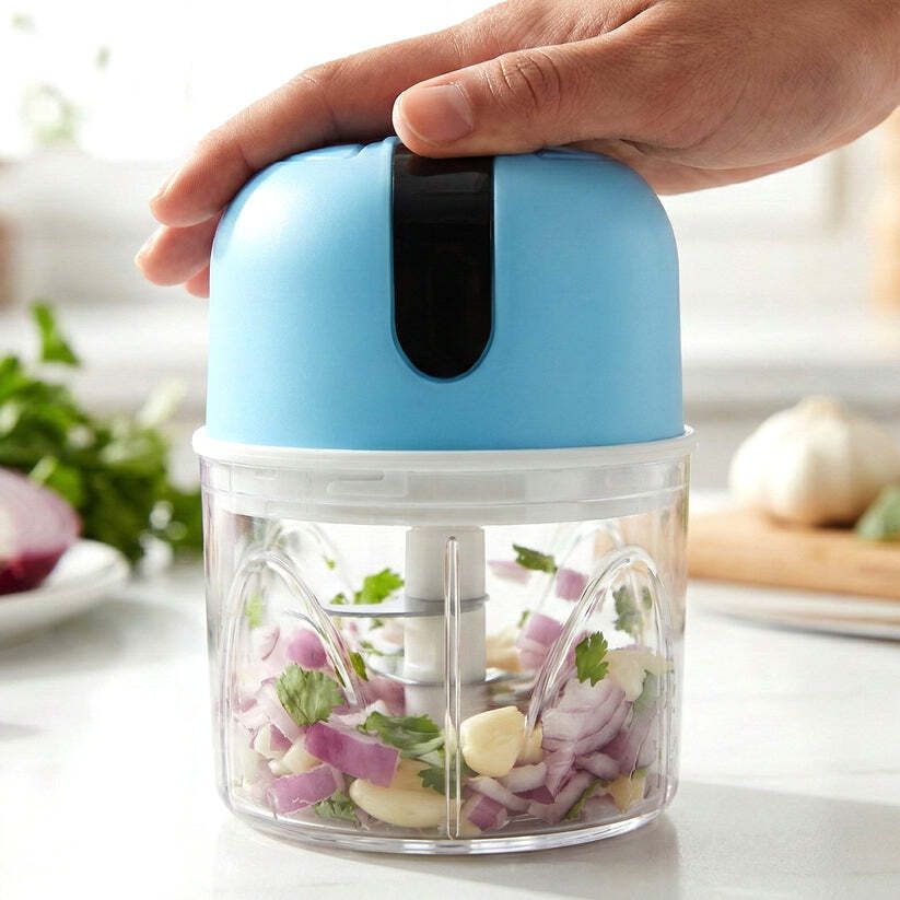 emourya Mini Vegetable Chopper, Rechargeable Mini Chopper with USB Port, Chopper Electric Vegetable & Fruit Chopper-picture-20