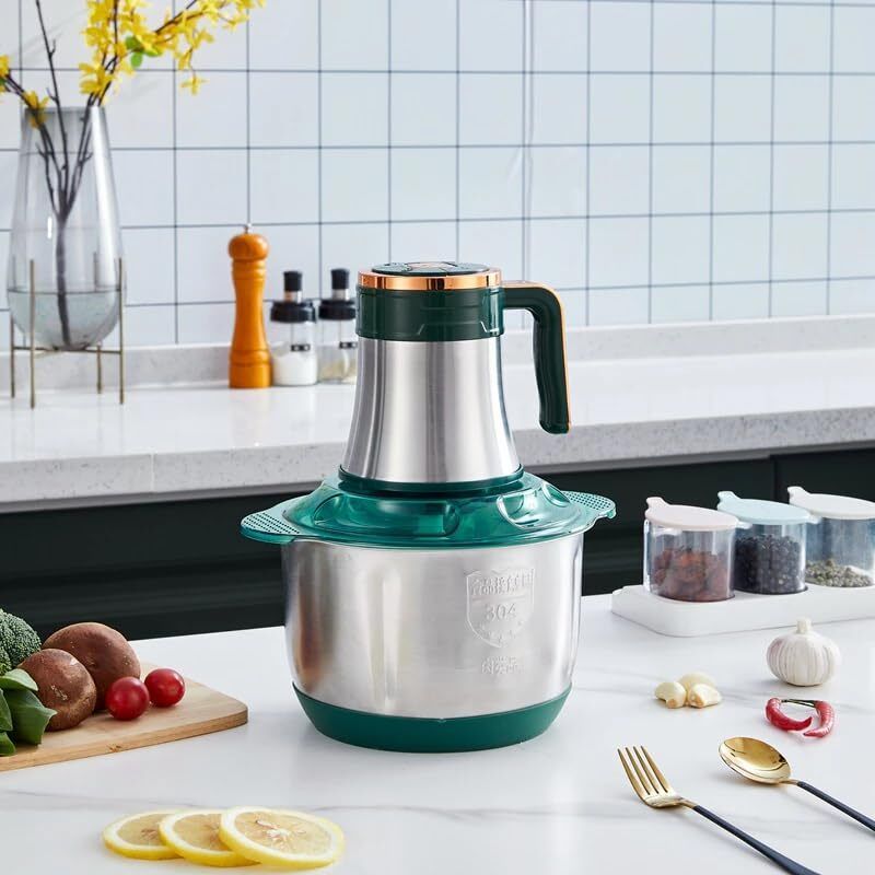 300W Meat Grinder with Stainless Steel Bowl, Multifunctional Cooking Machine Electric Vegetable & Fruit Chopper-image-14