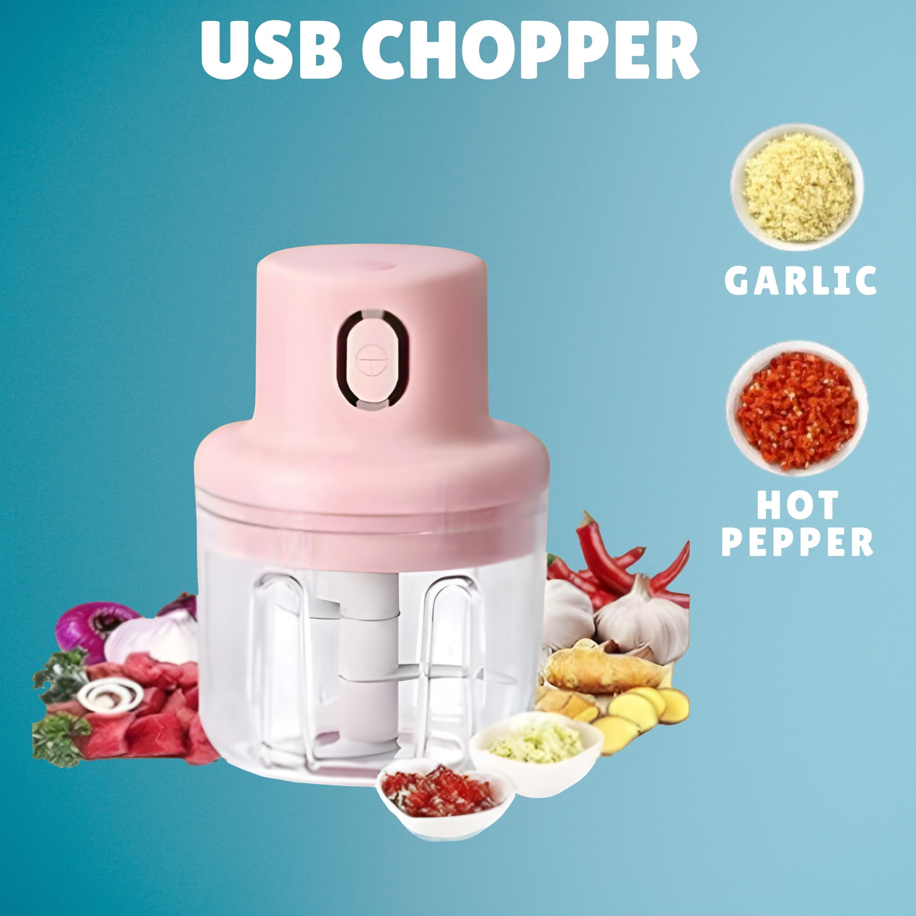 princemarkett N01-Chopper Portable Electric Food Chopper Mini Kitchen Tool for Meal xz273 Electric Vegetable & Fruit Chopper-picture-19