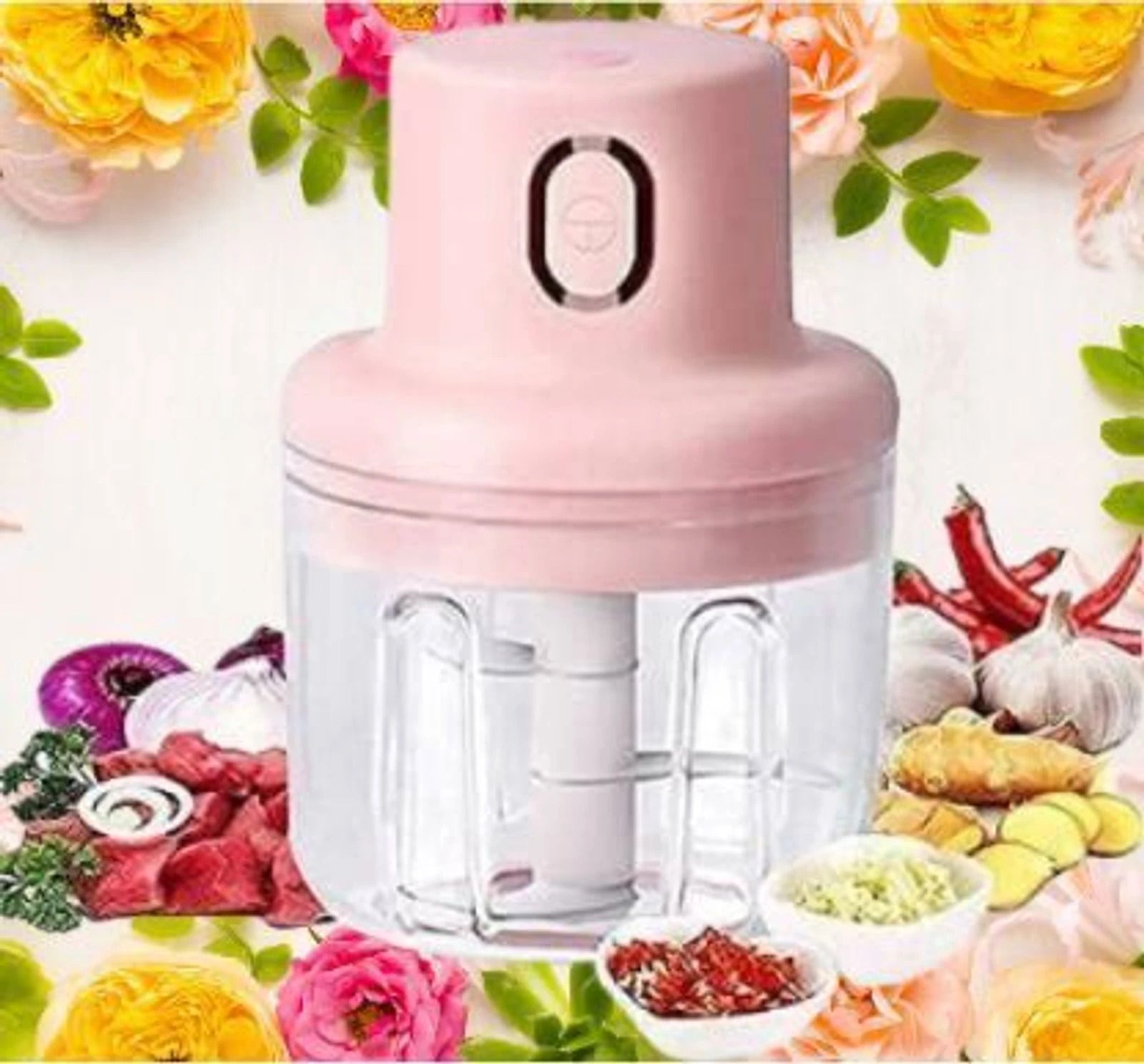 fsa enterprise by fsa enterprise Wireless Electric Mini Garlic Chopper & Food Processor (250ml) Electric Vegetable & Fruit Chopper-picture-12