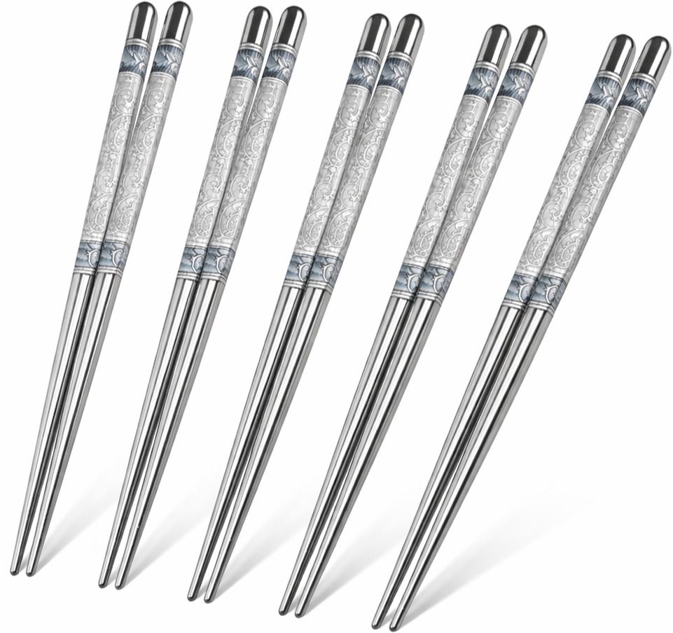 anshaura Eating Stainless Steel Chinese, Korean, Vietnamese, Japanese Chopstick-picture-16