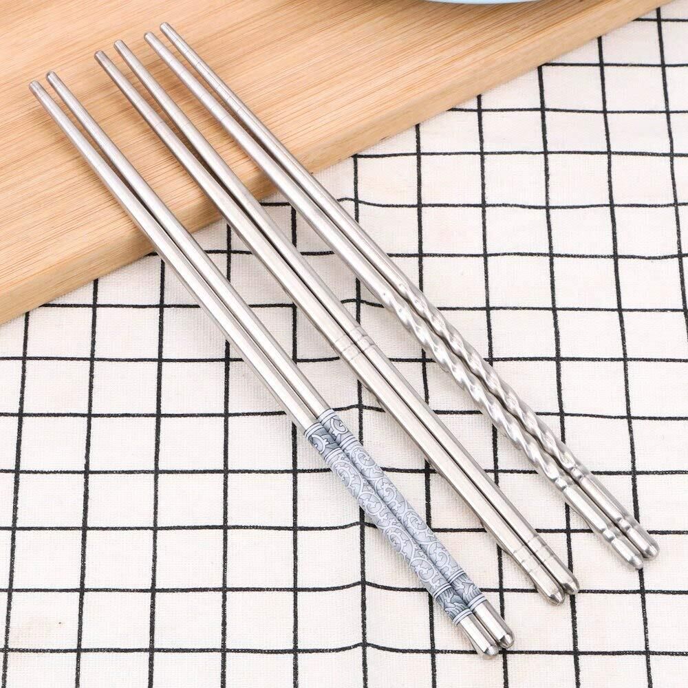 Eating, Training, Cooking, Chewing, Decorative Stainless Steel Chinese, Korean, Japanese, Vietnamese Chopstick
