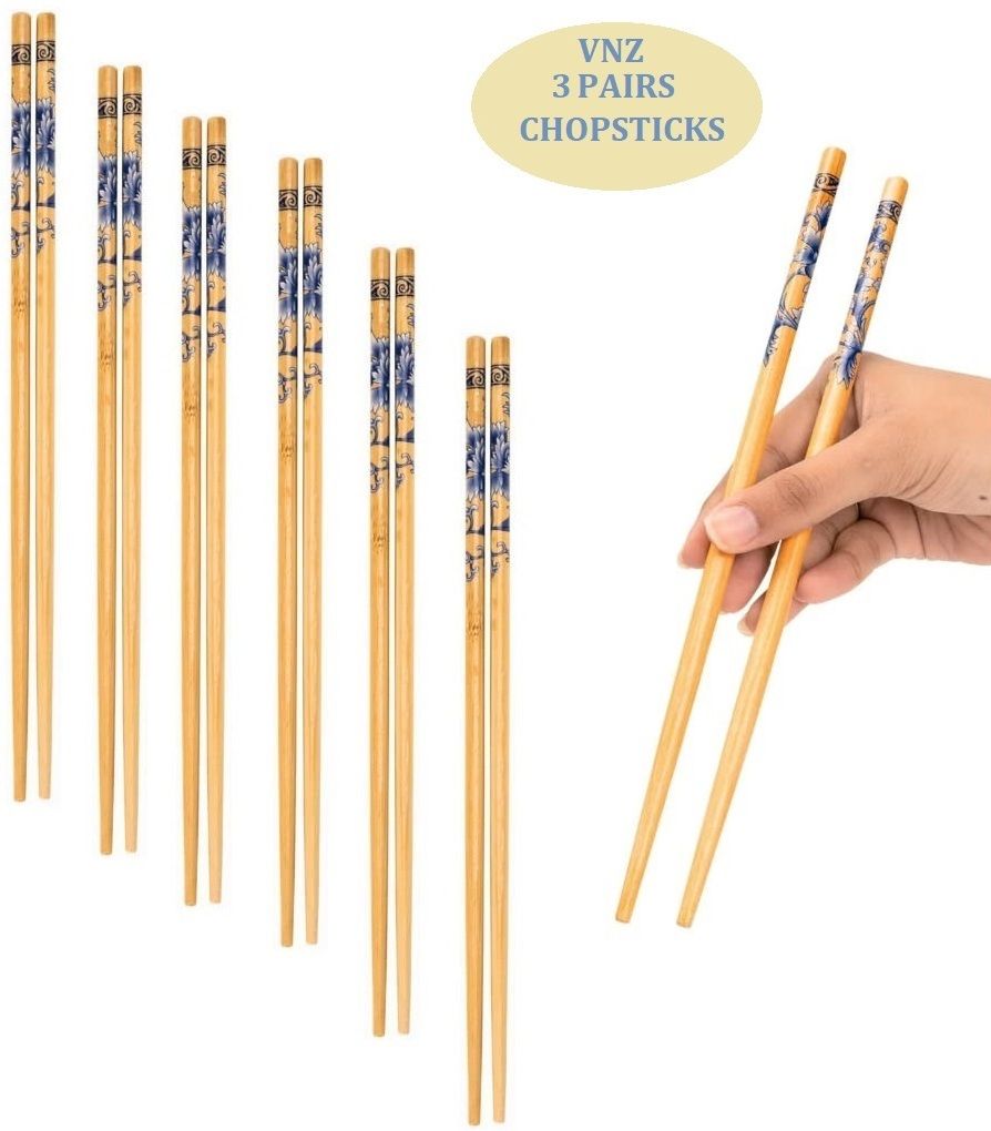 vnz Chewing, Cooking, Decorative, Eating, Training Bamboo Chinese, Japanese, Korean, Vietnamese Chopstick-picture-26