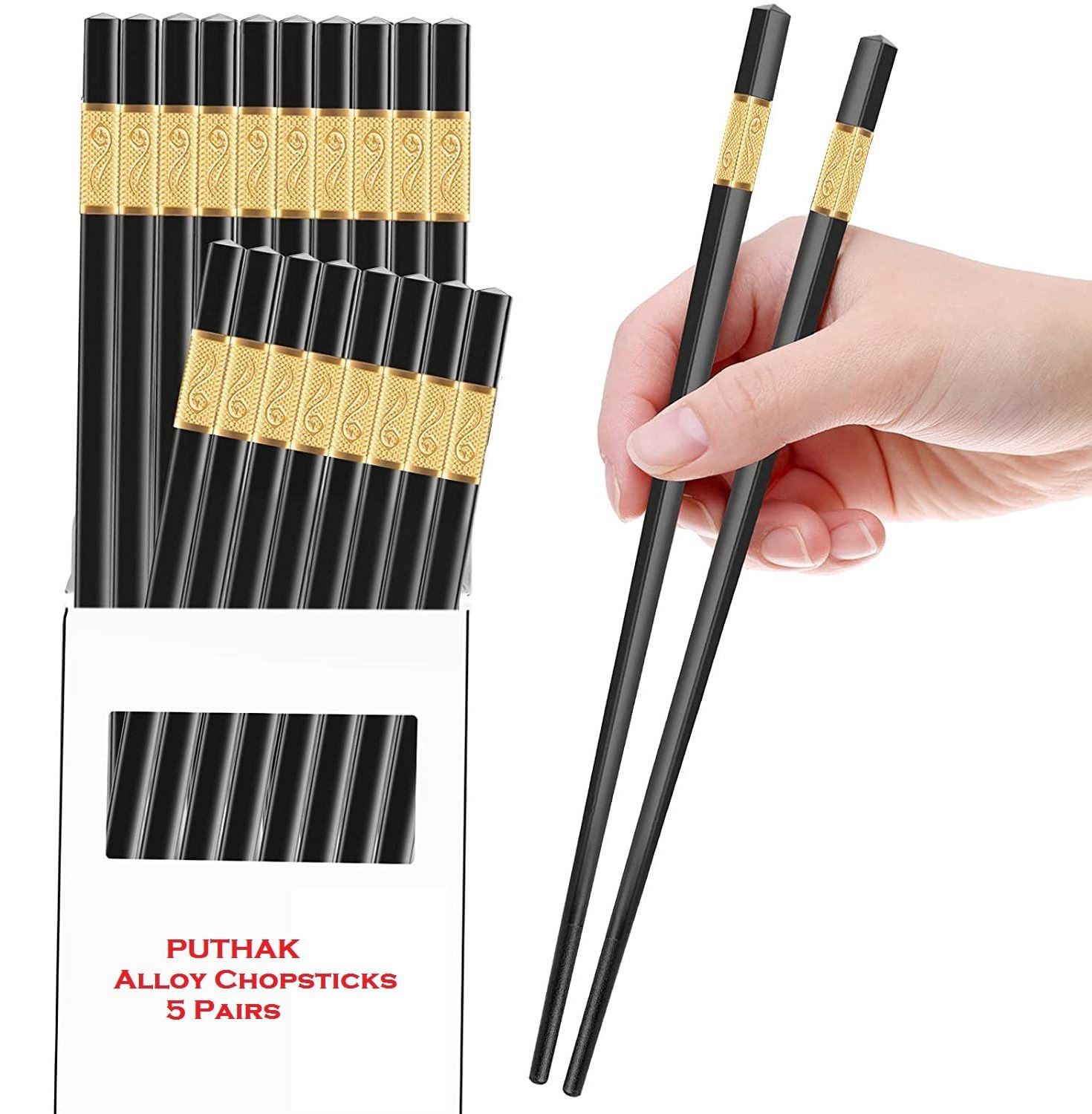 puthak Eating, Decorative Stainless Steel Chinese, Japanese, Korean, Vietnamese Chopstick-picture-36