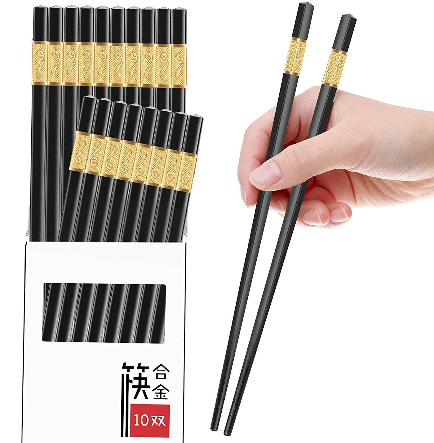 Eating, Training Steel Japanese, Korean, Chinese Chopstick-image-6