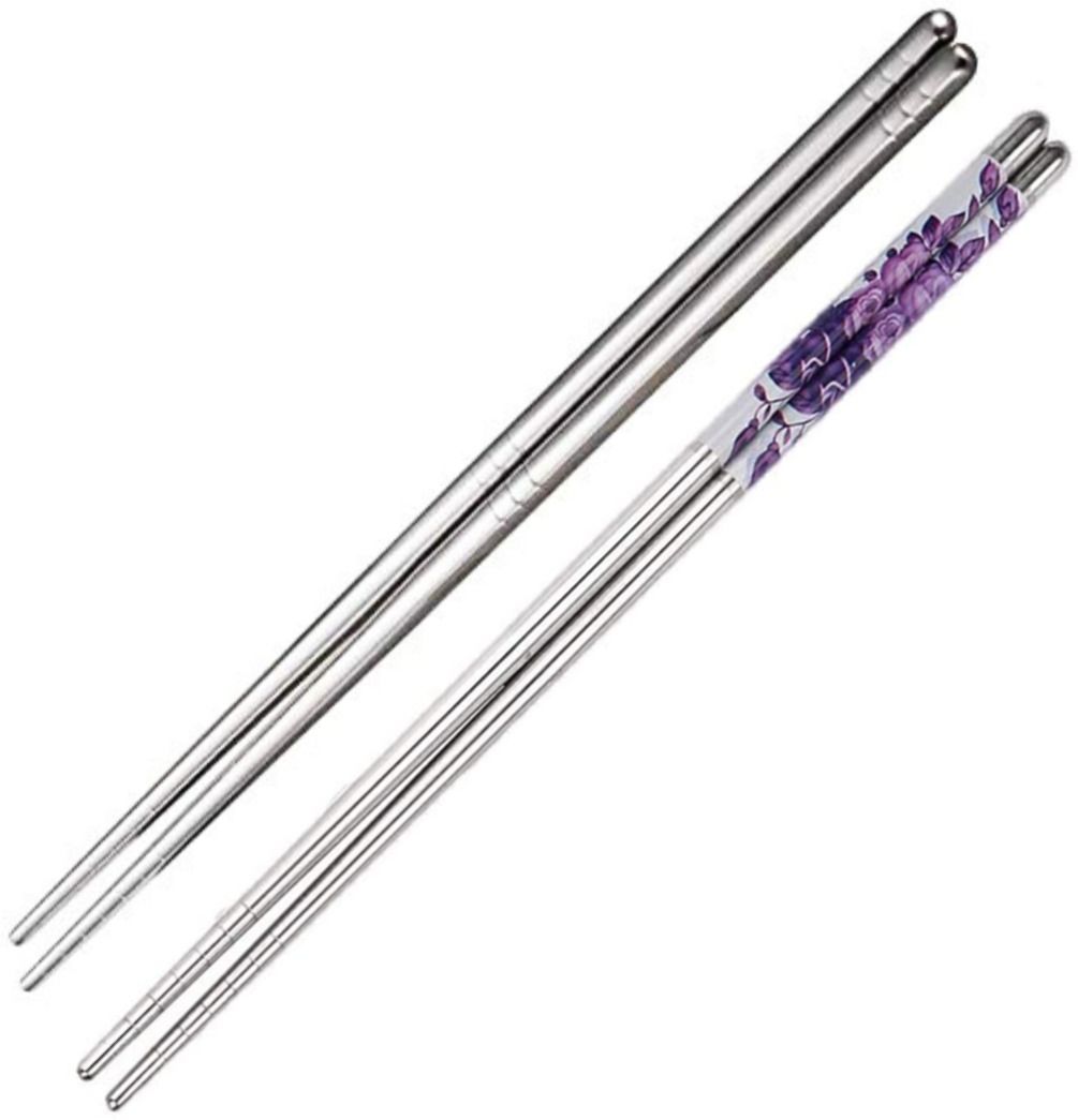 Eating, Cooking, Training, Chewing, Decorative Stainless Steel Korean, Chinese, Japanese, Vietnamese Chopstick