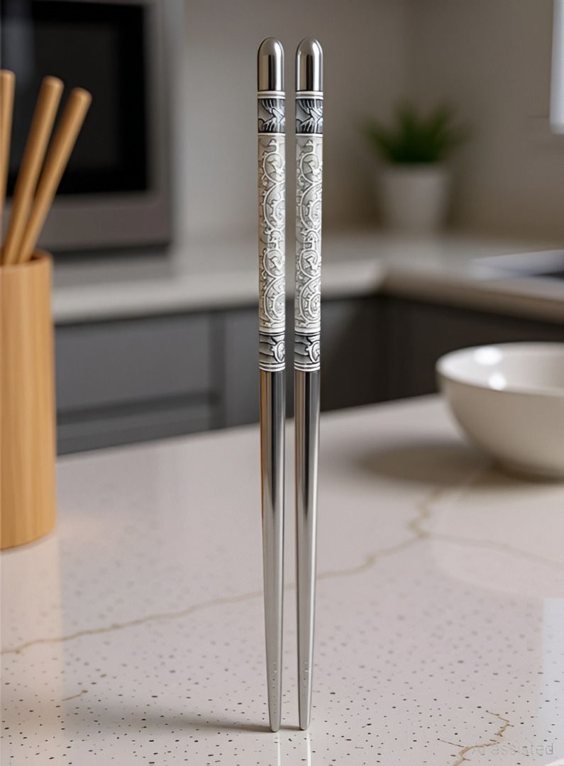 Training, Eating, Cooking, Chewing, Decorative Stainless Steel Chinese, Korean, Vietnamese, Japanese Chopstick-image-18