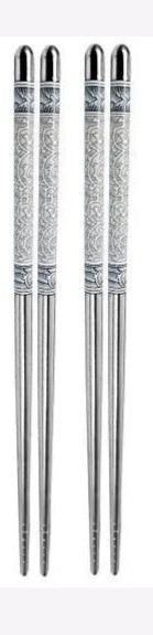 Eating, Decorative Stainless Steel Japanese, Korean, Vietnamese, Chinese Chopstick
