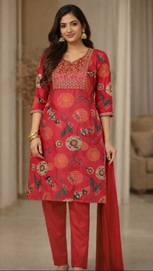Cotton Silk Blend Women Churidar-image-36