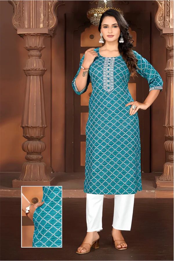 luna threads Cotton, Cotton Linen Women Churidar-picture-21