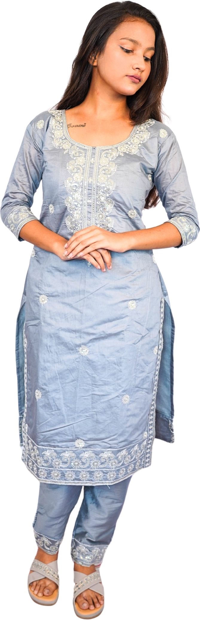 Cotton Silk Blend Women Churidar-image-40