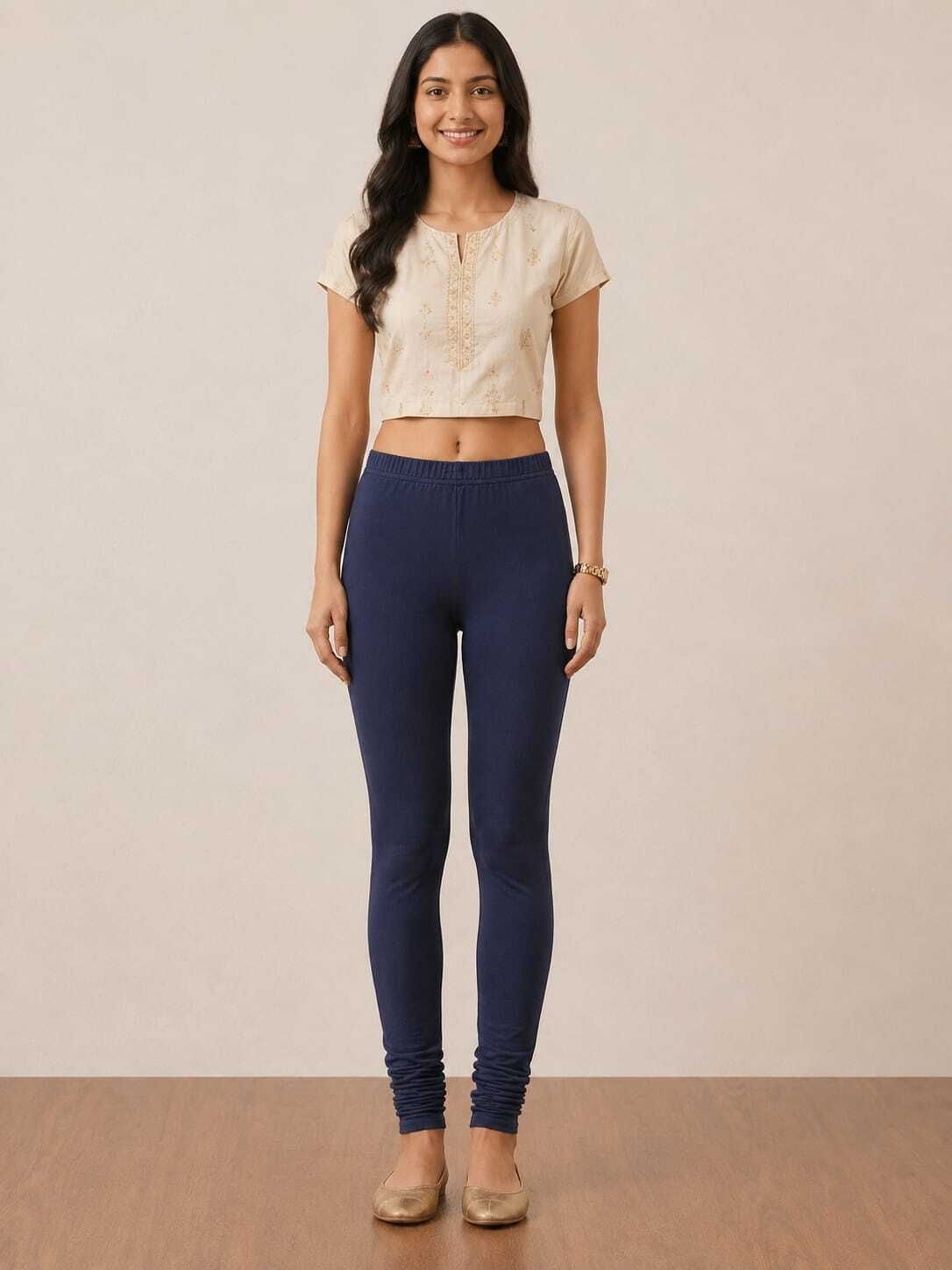Cotton Lycra Blend Women Churidar-image-27