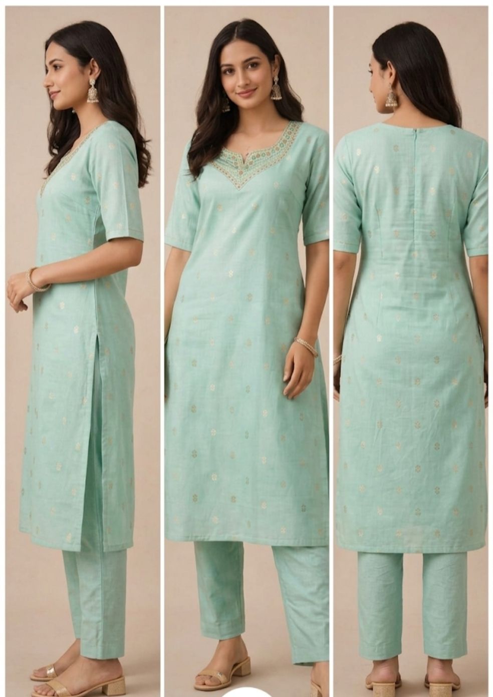 Cotton Silk Blend Women Churidar-image-34