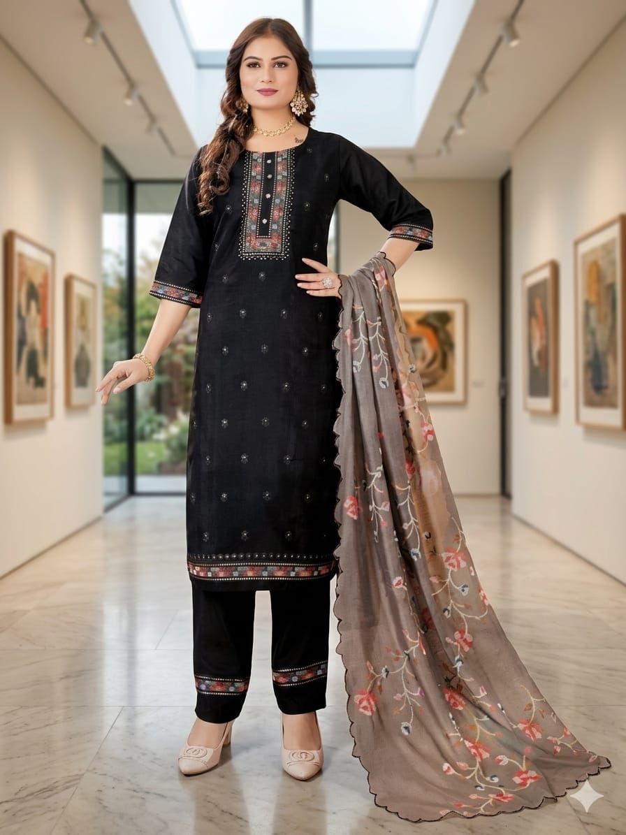 radhika garments hub Raw Silk Women Churidar-picture-29