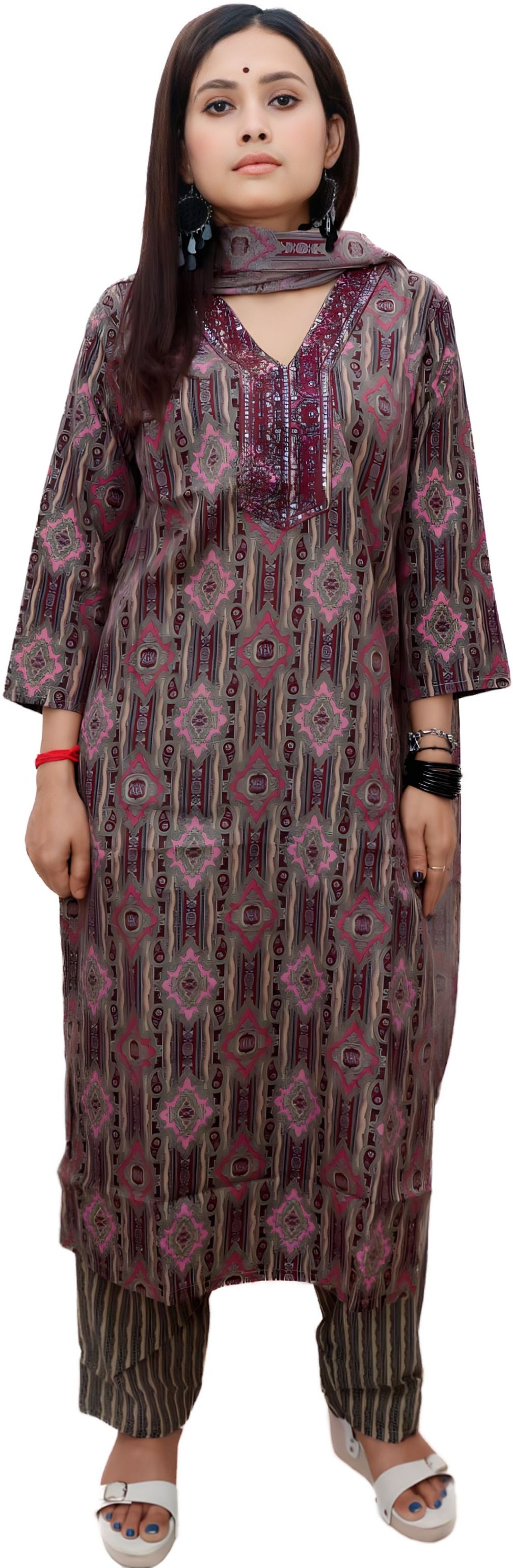 Viscose, Acrylic Women Churidar-image-24