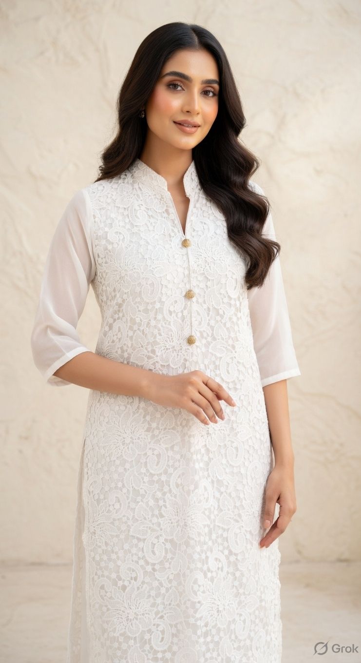 Lace, Blended Cotton Women Churidar-image-42