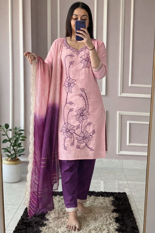 Raw Silk Women Churidar-image-28
