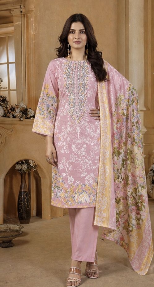 sahin Cotton Linen, Blended Cotton Women Churidar-picture-11