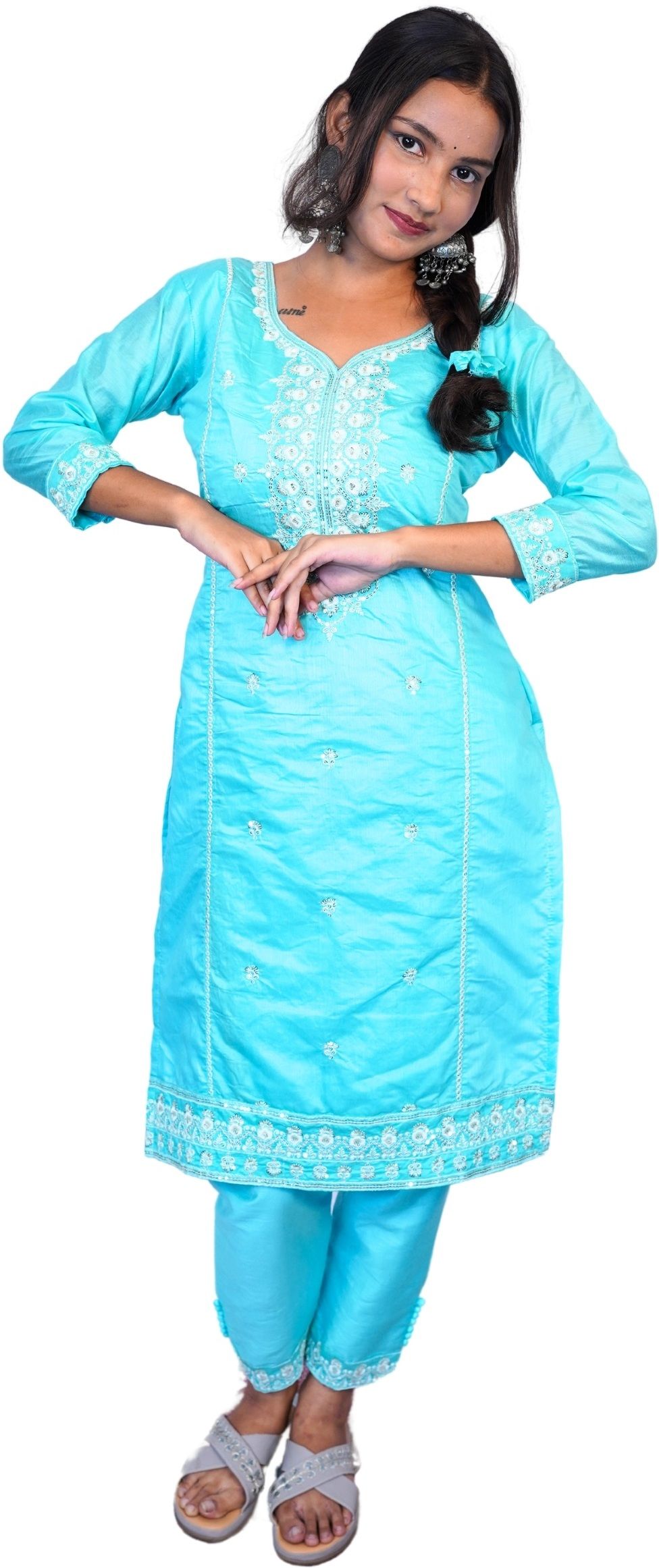 Cotton Silk Blend Women Churidar-image-38
