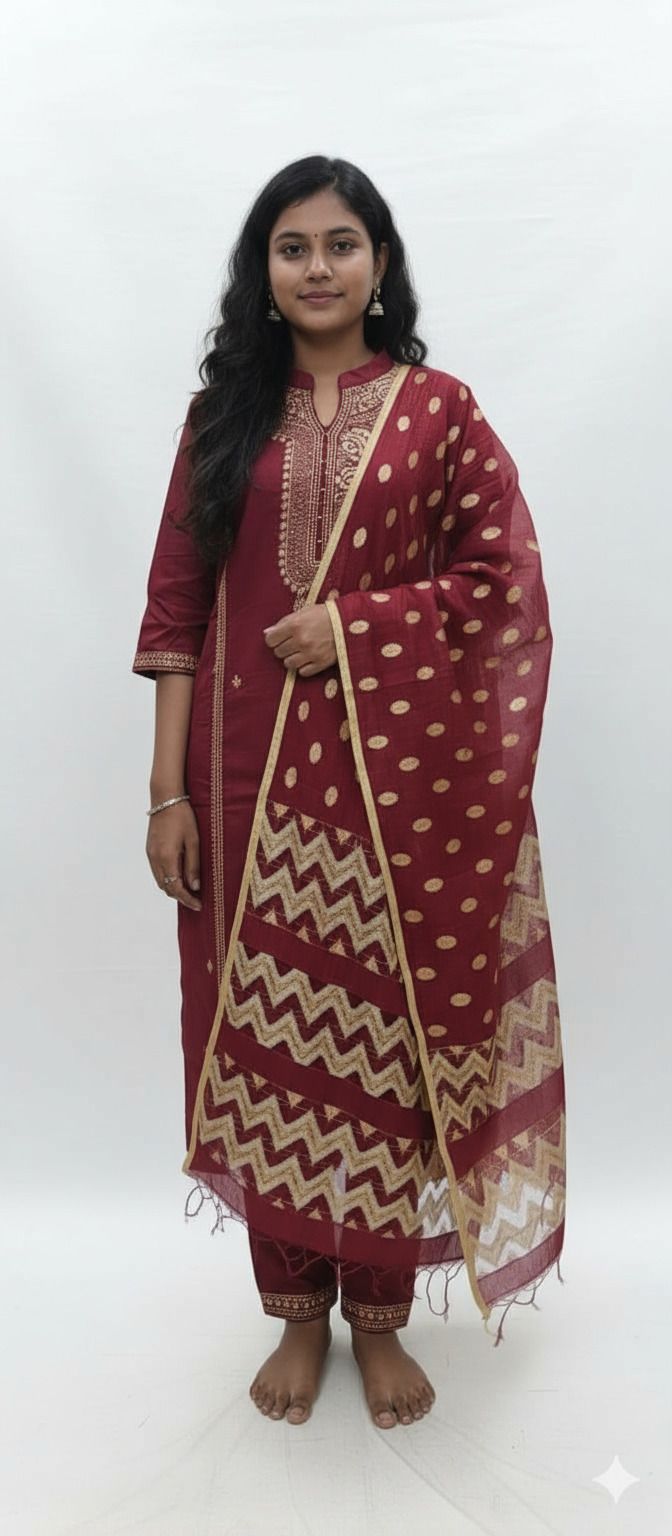Blended Cotton Women Churidar-image-14