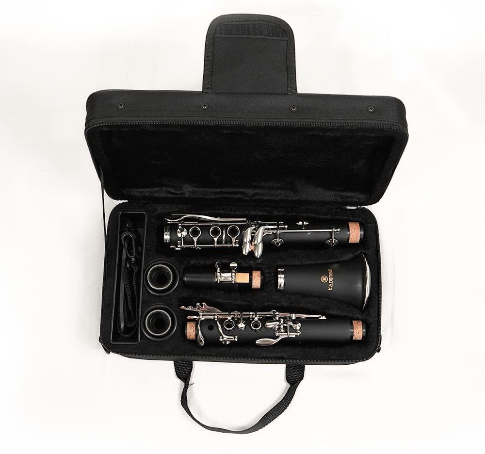 KCLRNT-BK Black BB Clarinet for Beginners, Professionals Instrument with Case Clarinet-image-36