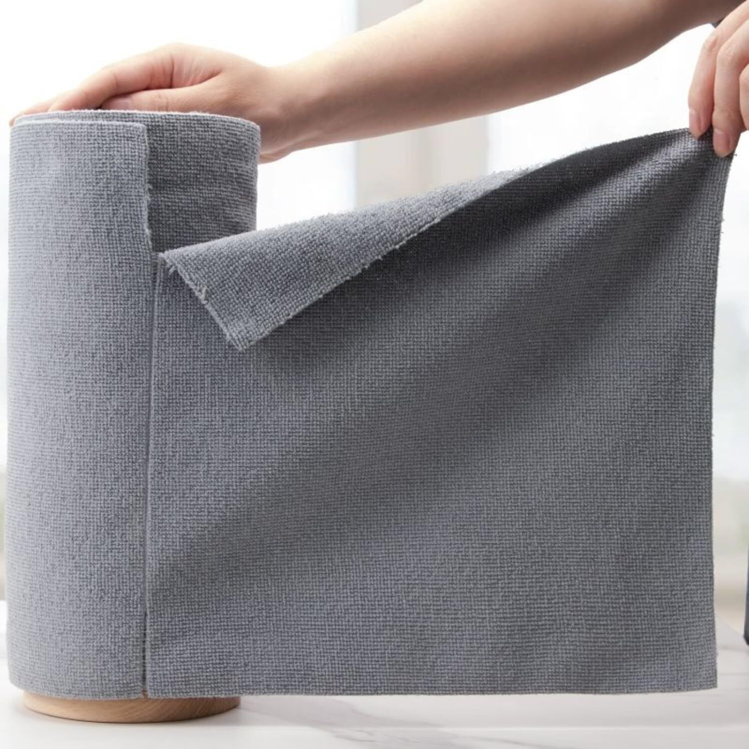 gatha sales Reusable Microfiber Cleaning Cloth Roll (1 Roll of 20 pcs) Tear-Away Wet and Dry Microfiber Cleaning Cloth-picture-20