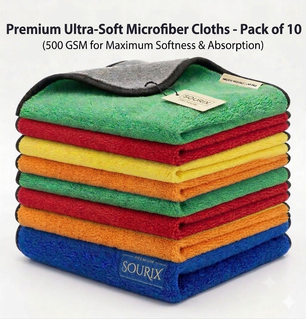 sourix Premium Microfiber Cleaning Cloth Pack of 10 Wet and Dry Microfiber Cleaning Cloth-picture-11