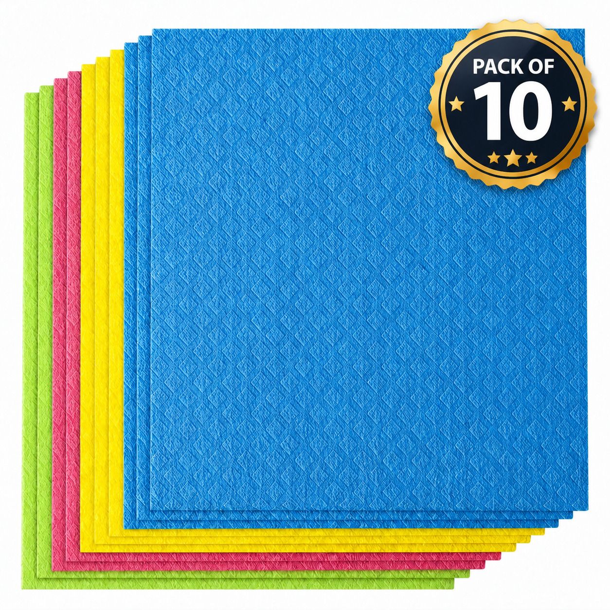 ajdk mart Premium Multipurpose Cleaning Cloth - Pack of 10 Wet and Dry Non-woven, Sponge Cleaning Cloth-picture-19