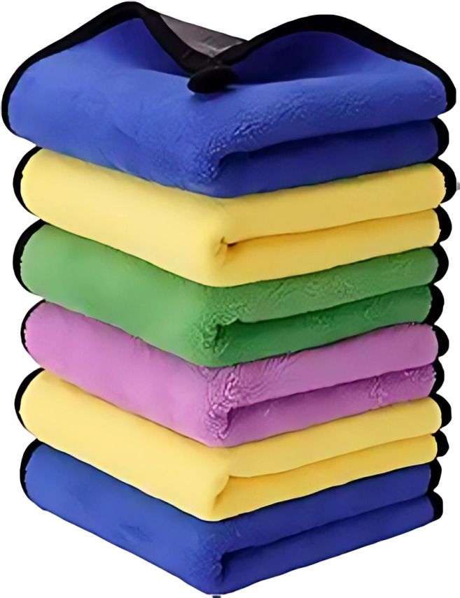 microfibre pack of 6 Dry Microfiber Cleaning Cloth-image-0