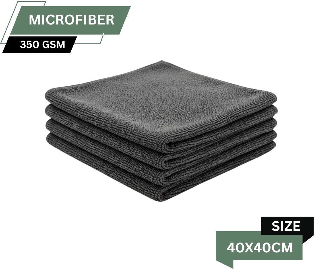 Microfiber Cleaning Towel Cloth 40x40cms 350 GSM Highly Absorbent Dust Lint Free Wet and Dry Microfiber Cleaning Cloth-image-48