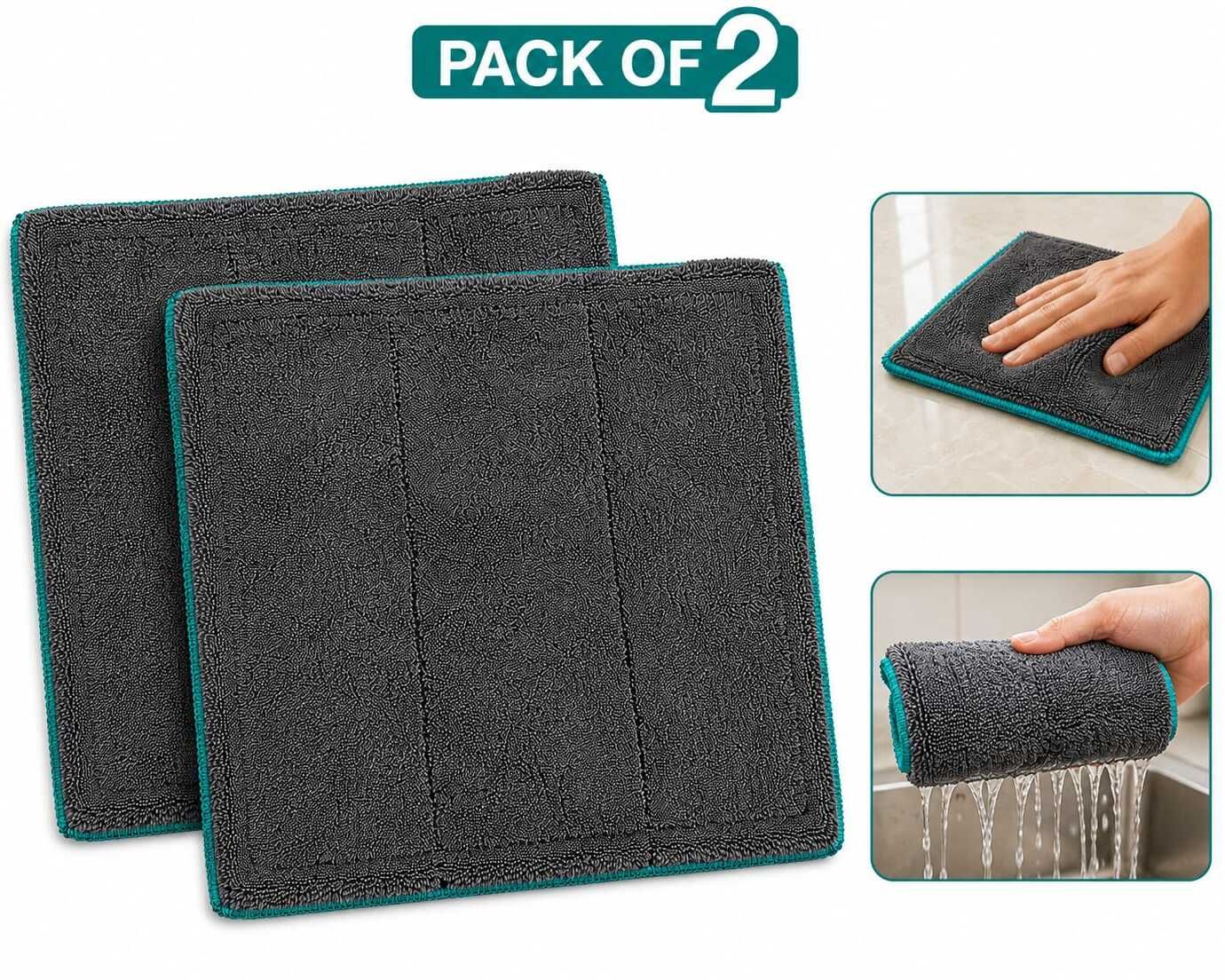 Microfiber 1200 GSM P2 Dry Microfiber Cleaning Cloth-image-31