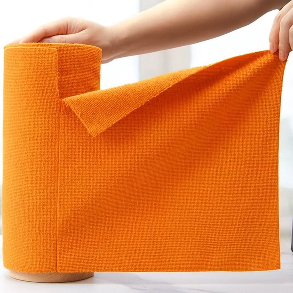 Ultra Absorbent Reusable Microfiber Kitchen Cleaning Towel Roll Daily Home Use Wet and Dry Microfiber Cleaning Cloth-image-8