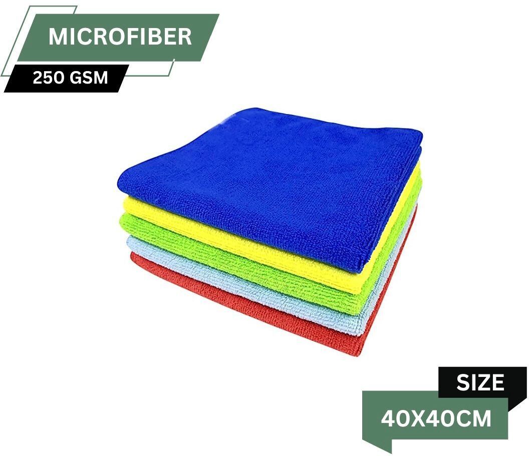 homnix Microfiber Cleaning Towel Cloth 40x40cms 250 GSM Highly Absorbent Dust Lint Free Wet and Dry Microfiber Cleaning Cloth-picture-13