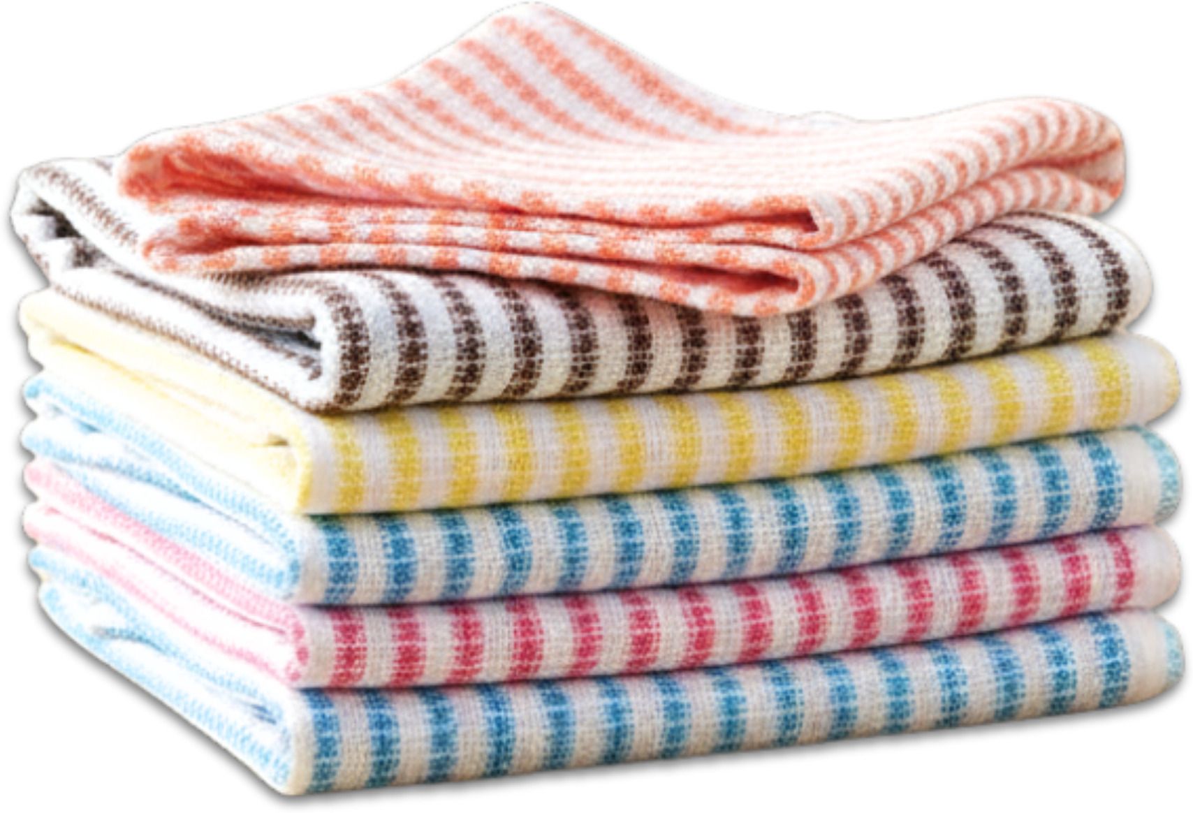 the homistry HOMISTRY Picnic Stripe Cotton Kitchen Napkin Set of 6, Absorbent Dish Towels Wet and Dry Cotton Cleaning Cloth-picture-19