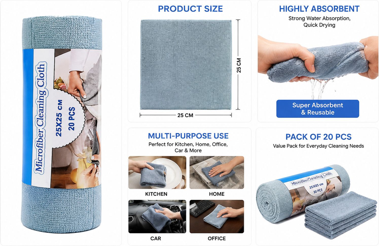 Wet and Dry Microfiber Cleaning Cloth-picture-42