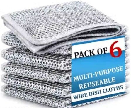 rudra store Wet Stainless Steel Cleaning Cloth-picture-0