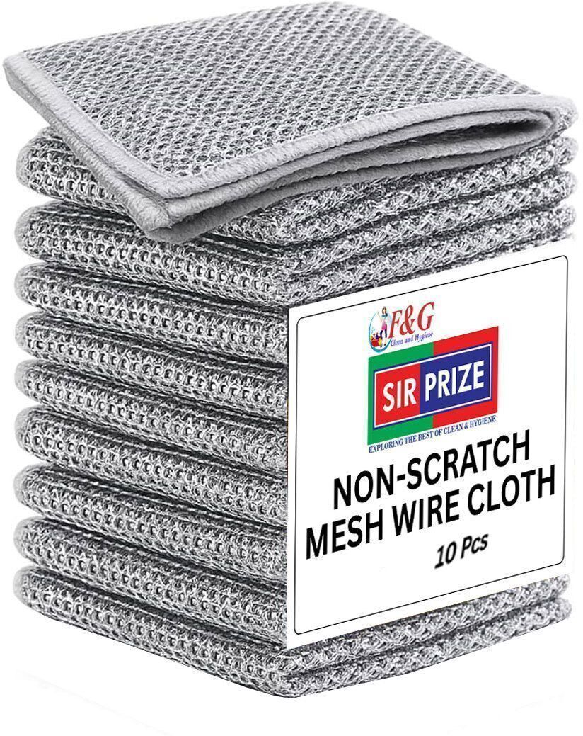 Non-Scratch Wire Dish Wash Cloth Multipurpose Wire Dishwashing Rags Wet and Dry Wet and Dry Stainless Steel Cleaning Cloth-image-25