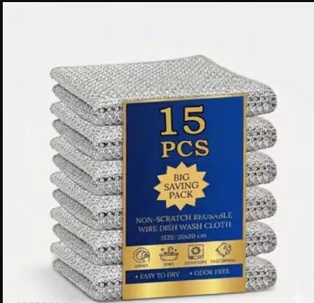 rudra store Wet Stainless Steel Cleaning Cloth-picture-4